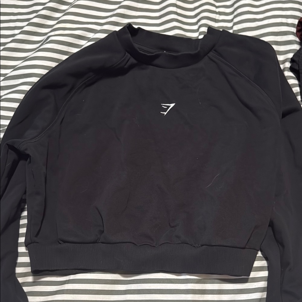 Gymshark Training Cropped Sweater - Black
